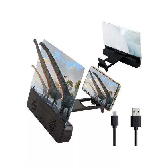 Lupă cu ecran pentru telefon cu difuzor și conexiune Bluetooth