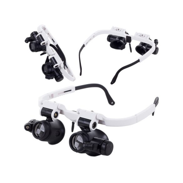 Ochelari cu Lupa Profesională cu LED 8x–23x – Pentru Reparații și Asamblare