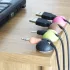 Cleme Autocolante pentru Fixarea Cablu – Organizator de Cabluri cu Bază Adezivă