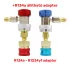 Set adaptor rapid R1234Yf, adaptor tub R1234Yf–R134A pentru presiune înaltă și joasă