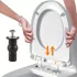 Set de înlocuire șuruburi balamale capac WC, universal, fixare superioară, garnituri din cauciuc