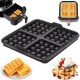 Formă pentru vafe pătrată - tavă antiaderentă pentru cuptor cu aer circulant de 3,8-6,6 l, sigură pentru mașina de spălat vase