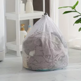   Săculeț de spălat cu șnur, sac de protecție special pentru mașina de spălat, săculeț de spălat cu plasă groasă - mărime L (60 × 50 cm)