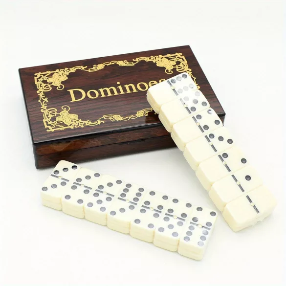 Set domino - Joc de domino cu șase puncte pentru distracție, timp liber și călătorii