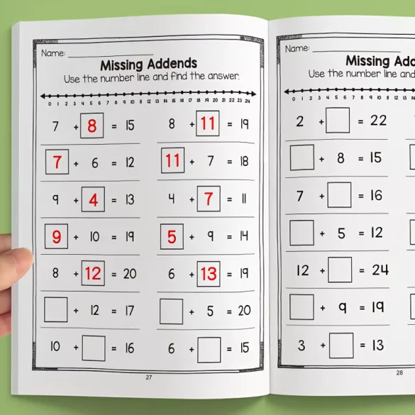 Caiet interactiv de matematică de 32 de pagini pentru tineri – exersarea adunării și scăderii