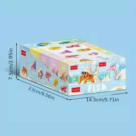   Set de construcție mini serie adorabilă de animale de companie 10 în 1, combinabil în 10 modele mici sau 1 model mare Turcoaz