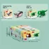 Set de construcție mini serie adorabilă de animale de companie 10 în 1, combinabil în 10 modele mici sau 1 model mare Turcoaz