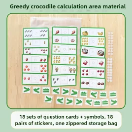 Joc matematic educativ Crocodilul Lacom