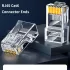100 buc. conector RJ45 Cat6, capăt de cablu Ethernet placat cu aur, conector modular 8P8C