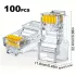 100 buc. conector RJ45 Cat6, capăt de cablu Ethernet placat cu aur, conector modular 8P8C