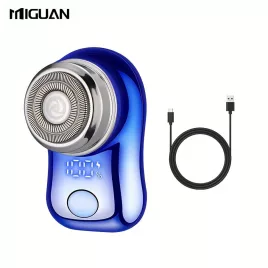   MIGUAN aparat de ras electric pentru bărbați cu încărcare USB, afișaj digital, 3 viteze, 3 capete Negru
