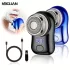 MIGUAN aparat de ras electric pentru bărbați cu încărcare USB, afișaj digital, 3 viteze, 3 capete Negru