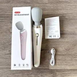   Pistolă de masaj portabilă - reîncărcabilă USB-C, ultra-silențioasă, pentru masaj profund al gâtului, spatelui, picioarelor Albă