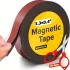 Bandă magnetică adezivă puternică, 1 cm × 1 mm × 1 m, pentru proiecte de artizanat, table albe și organizarea frigiderului