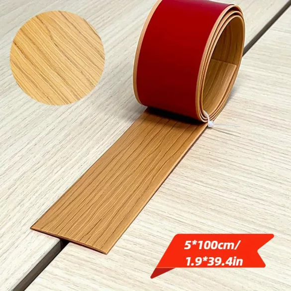 Bandă adezivă de 5,1 cm lățime pentru îmbinarea și separarea pardoselilor laminate și din vinil, cu model de fibră lemnoasă Maro fibră lemnoasă