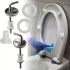 Set de 13 balamale din oțel inoxidabil pentru capac WC, cu garnituri netextile și șuruburi - Set