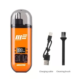   WEEME aparat de tuns părul din urechi și nas cu USB, ecran LCD, acumulator reîncărcabil Negru
