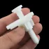 2 șuruburi de fixare din plastic pentru capac WC, cu piuliță și șaibă, pentru găuri oarbe, balamale Albe