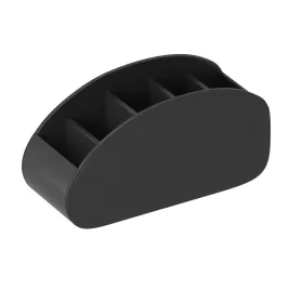   Suport telecomandă PU cu 5 compartimente – organizator tavă telecomandă pentru TV Negru