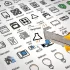 70 buc/set etichete autocolante pentru întrerupător electric - material PVC pentru identificare acasă