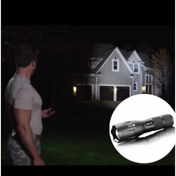 Lanternă LED cu zoom, carcasă metalică