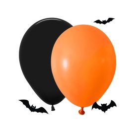 Set baloane Halloween negru portocaliu 20 bucăți