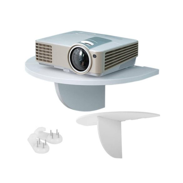 Raft de perete pentru vaze, flori, încărcare telefon, alb mat