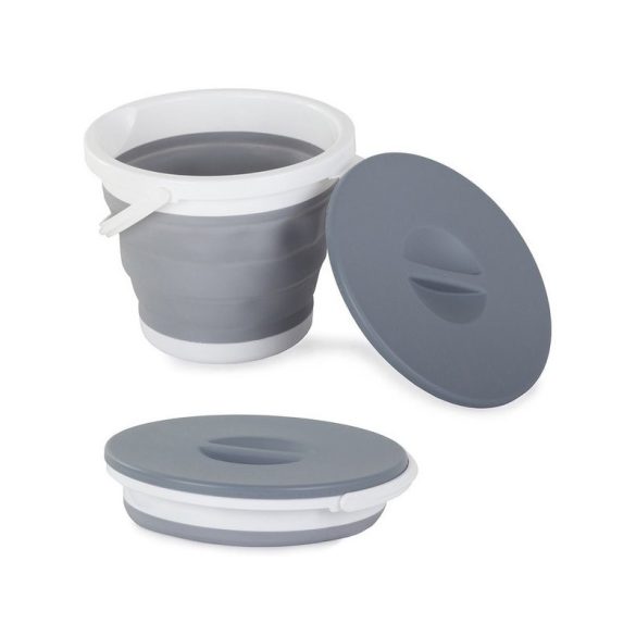 Găleată din silicon pliabilă cu capac, 5 litri