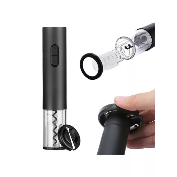 Deschizător de vin electric cu tirbușon și tăietor