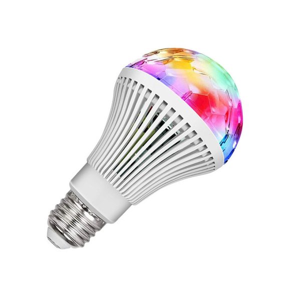 Bec LED rotativ colorat E27 glob disco