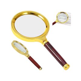 Lupă clasică 80mm aur sticlă elegantă
