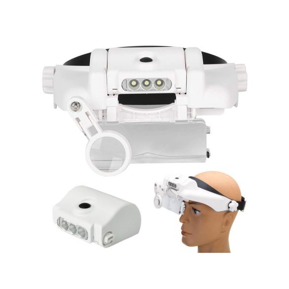 Cască de lux cu lanternă frontală 3 LED 11.5x