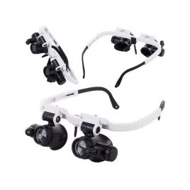 Ochelari cu lupă pentru ceasornicari 8x 23x LED