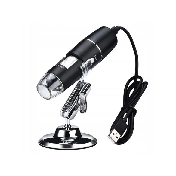 Microscop digital cu USB, iluminare cu 8 LED-uri, mărire 1000x și opțiune de zoom