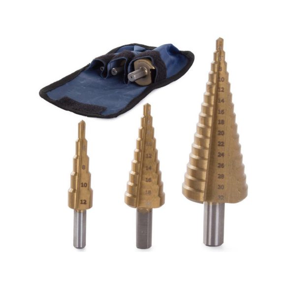Burghie conice 3 buc HSS titan