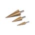 Burghie conice 3 buc HSS titan