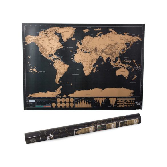 Hartă mondială pentru călători 82 x 59 cm