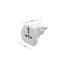 Adaptor priză UK pentru Anglia - convertor priză - pentru călătorii, uz casnic - culoare albă