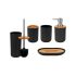 Set baie 6 în 1 toaletă mâner coș negru set
