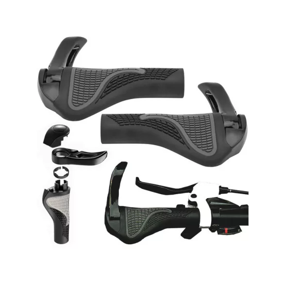 Mânere din cauciuc pentru bicicletă, cu coarne - accesoriu bicicletă - mâner ghidon bicicletă - mânere cu coarne pentru bicicletă