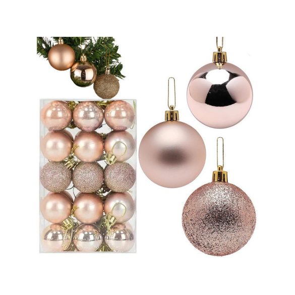 Globuri de Crăciun 30 bucăți auriu sclipitor mat - Decorațiuni de Crăciun, ornamente aurii