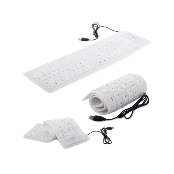 Tastatura din silicon alb USB numeric - accesoriu calculator - calculator - instrument de birou