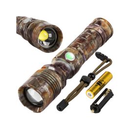   Telesop iluminat, încărcare USB, lanternă tactică, lumină puternică, zoom LED Cree xhp160.