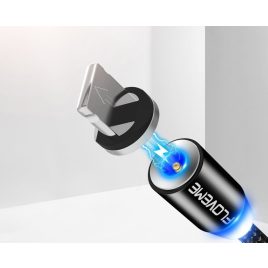 Cablu lightning luminos, magnetic, de 1 metru