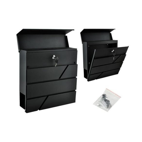 S6238 cutie poștală - culoare antracit, design modern, livrare la domiciliu, material oțel