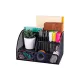 Organizator de birou - 6 compartimente - negru