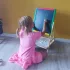 Tăbliță din lemn cu două fețe Kruzzel 23546