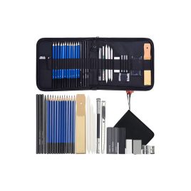   Set de desen 32 buc, creioane, pensule, vopsea, rechizite artistice, creioane colorate, set de desen.