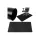 Protecție pentru scaun 90x130cm RUHHY - negru, protecție pardoseală, accesoriu de birou, protecție PVC, protecție scaun.
