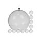 Set 10 ornamente transparente 12 cm Ruhhy 22279